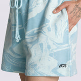 Pantalón Marble Print Short Celeste