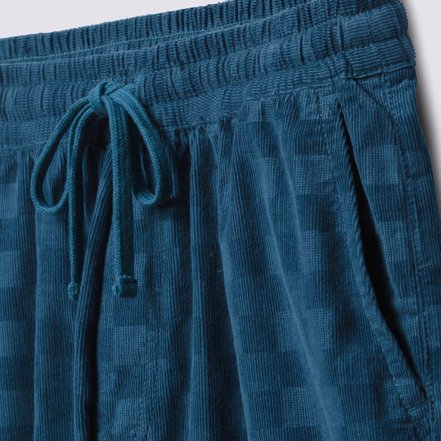 Short Range Check Cord Loose E Waist Short Vans Teal