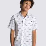 Camisa Shark Fin Woven Ss (8-14 AñOs) White