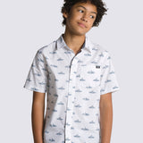 Camisa Shark Fin Woven Ss (8-14 AñOs) White