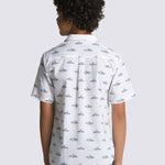 Camisa Shark Fin Woven Ss (8-14 AñOs) White