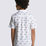 Camisa Shark Fin Woven Ss (8-14 AñOs) White