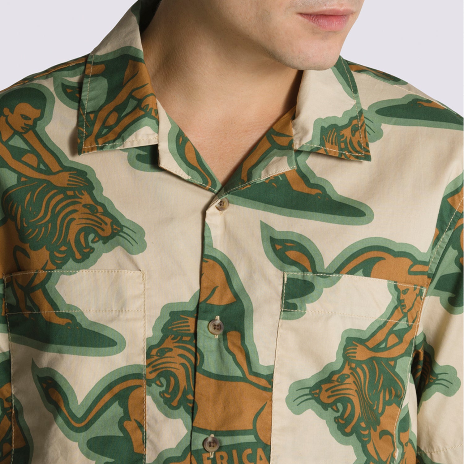 Camisa M/C Hombre Mami Wata Beige Vans