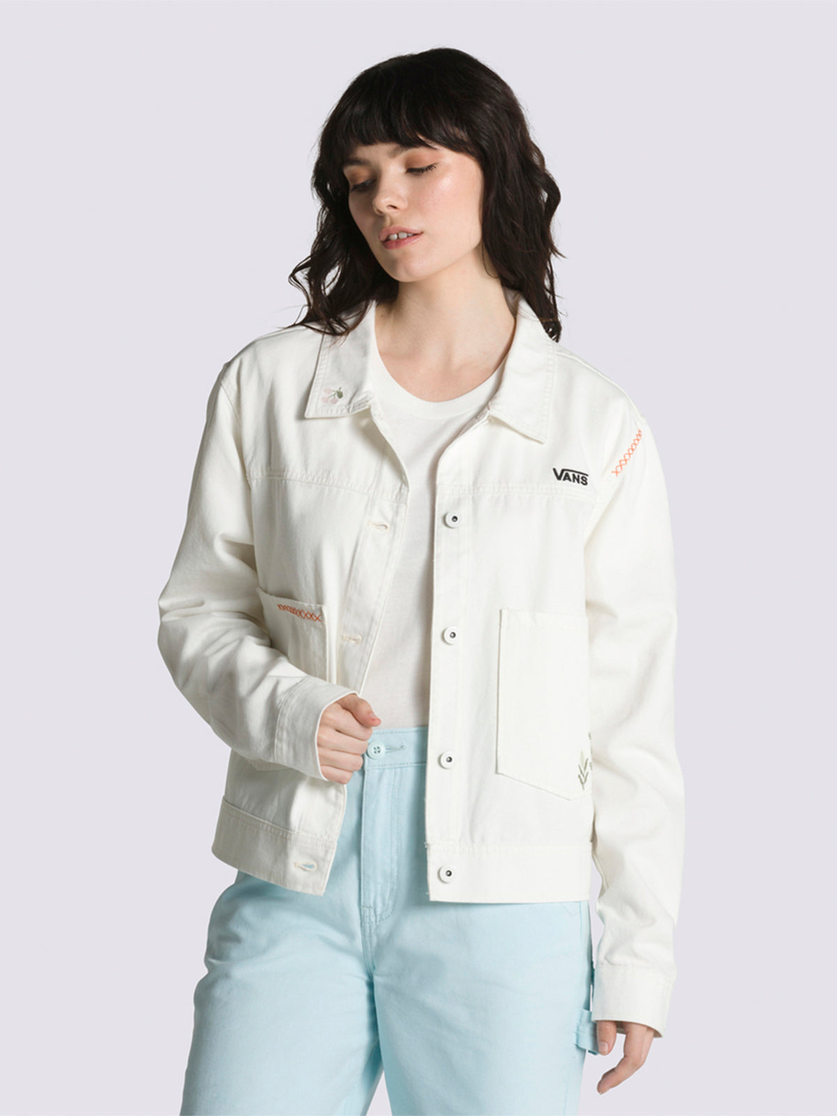 Chaqueta Book It MiCro Ditsy Floral Jacket Blanco
