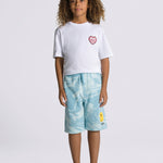 Pantalón Marble Fleece Short (8-14 AñOs) Blue Glow