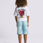 Pantalón Marble Fleece Short (8-14 AñOs) Blue Glow