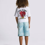 Pantalón Marble Fleece Short (8-14 AñOs) Blue Glow