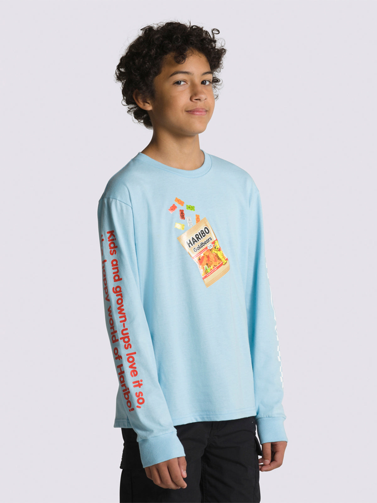 Polera Haribo Ls (8-14 Años) Celeste Vans