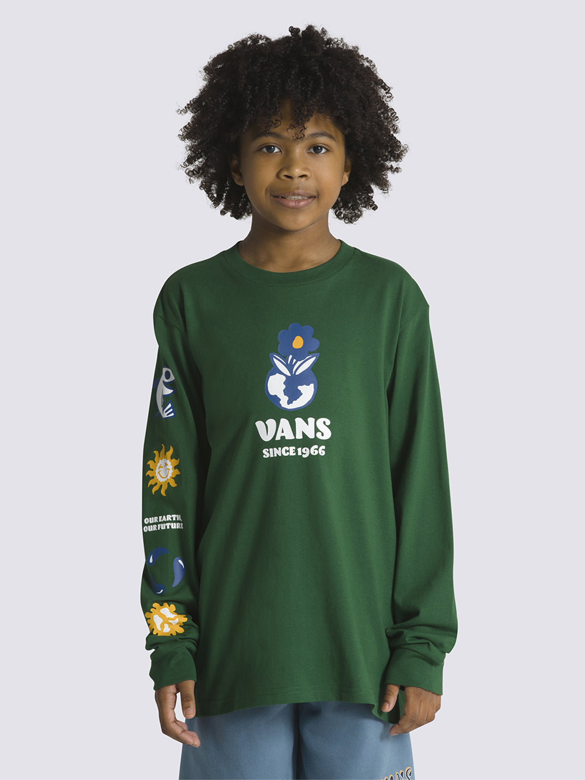 Polera POsitivity Ls (8-14 AñOs) Verde