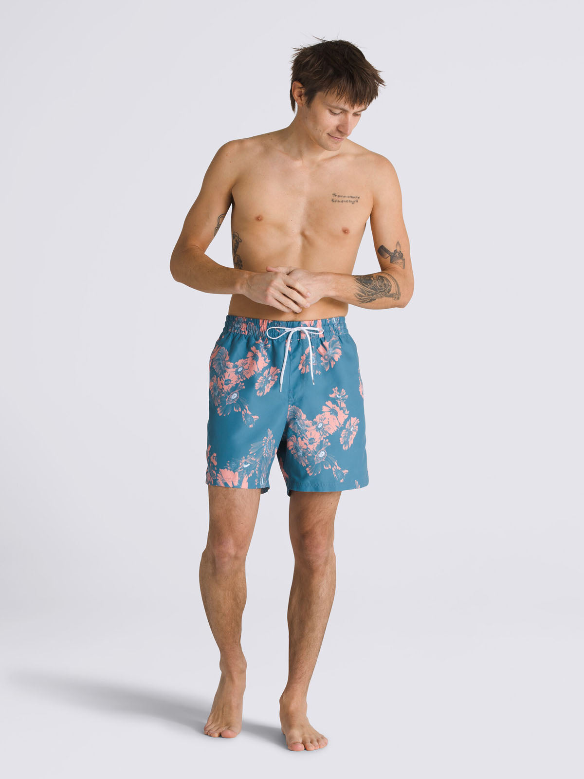 Traje De Baño Hombre Primary Print Elasti Azul Claro Vans