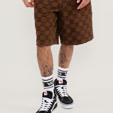 Short Hombre Check-5 Baggy Denim Café