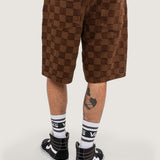 Short Hombre Check-5 Baggy Denim Café