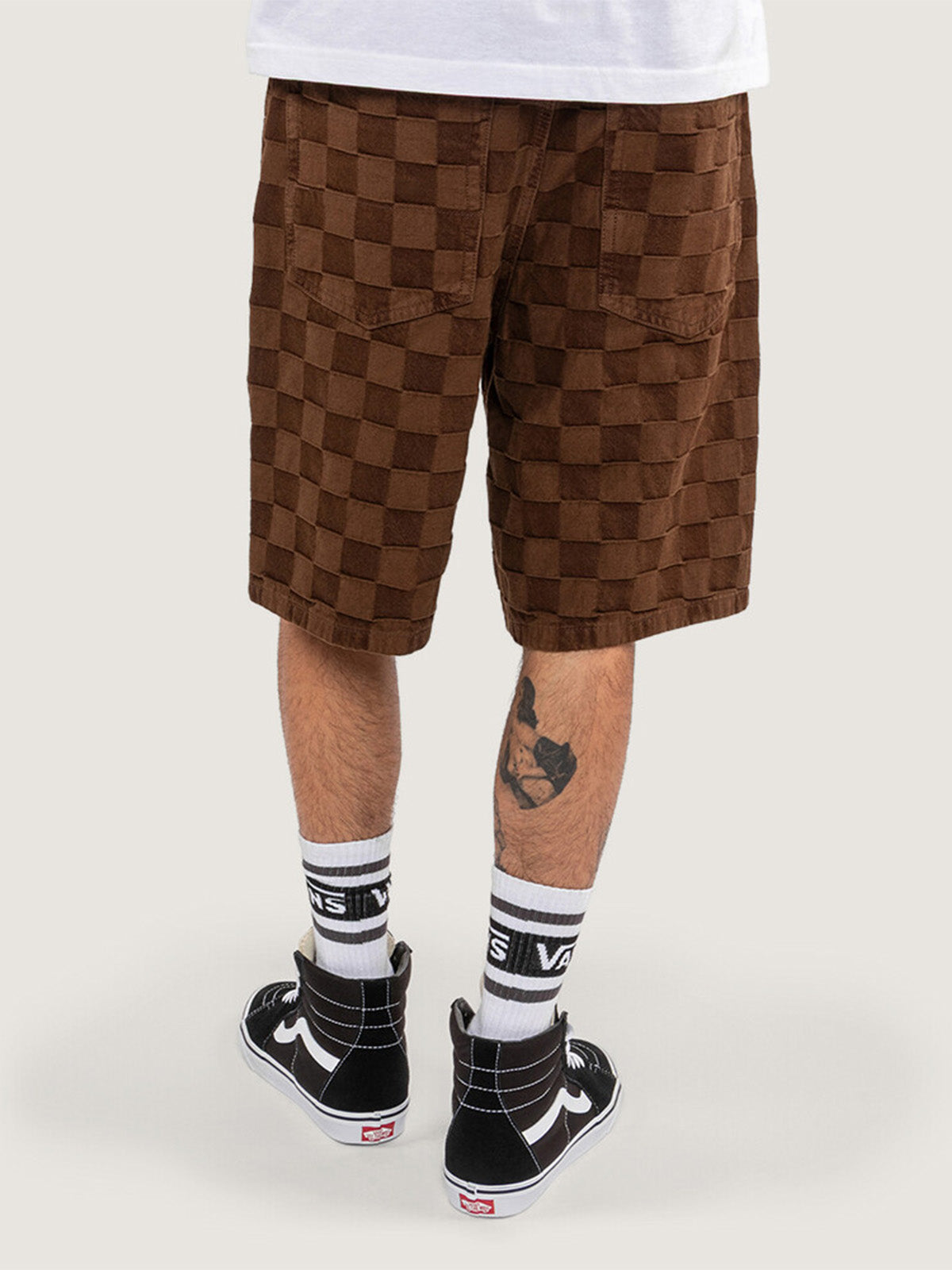 Short Hombre Check-5 Baggy Denim Café