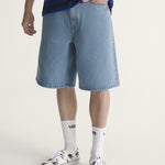 Short Hombre Check-5 Baggy Denim Azul
