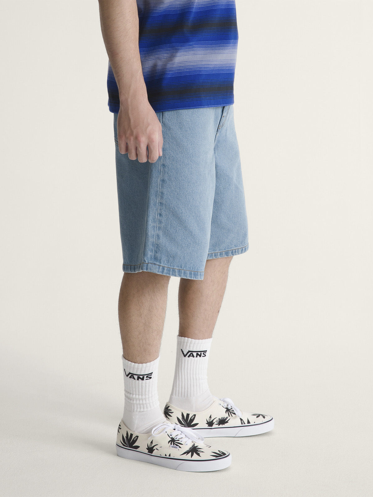 Short Hombre Check-5 Baggy Denim Azul