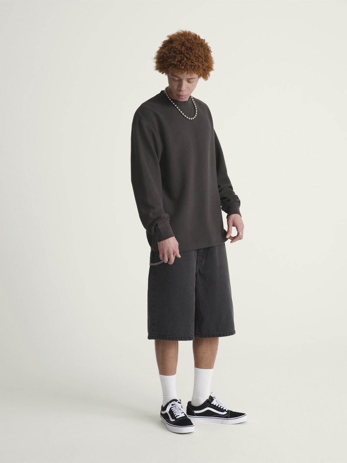 Short Hombre Check-5 Baggy Denim Negro