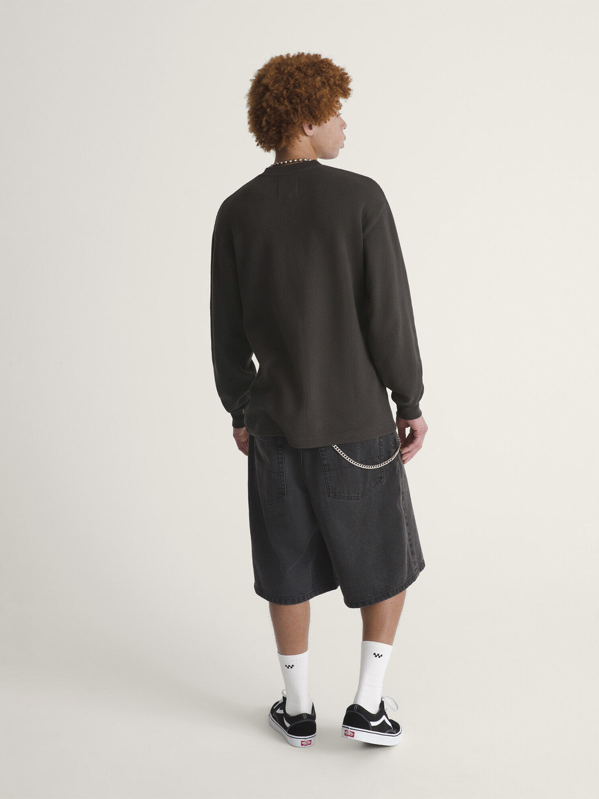 Short Hombre Check-5 Baggy Denim Negro