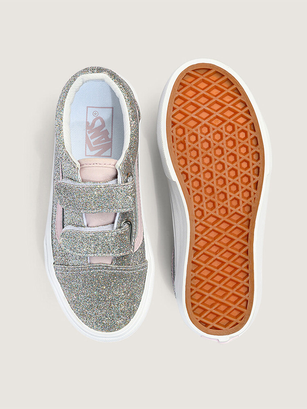 Zapatilla Niña Old Skool Velcro Gris