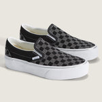 Zapatilla Mujer Slip On Platform Checker Negro Vans