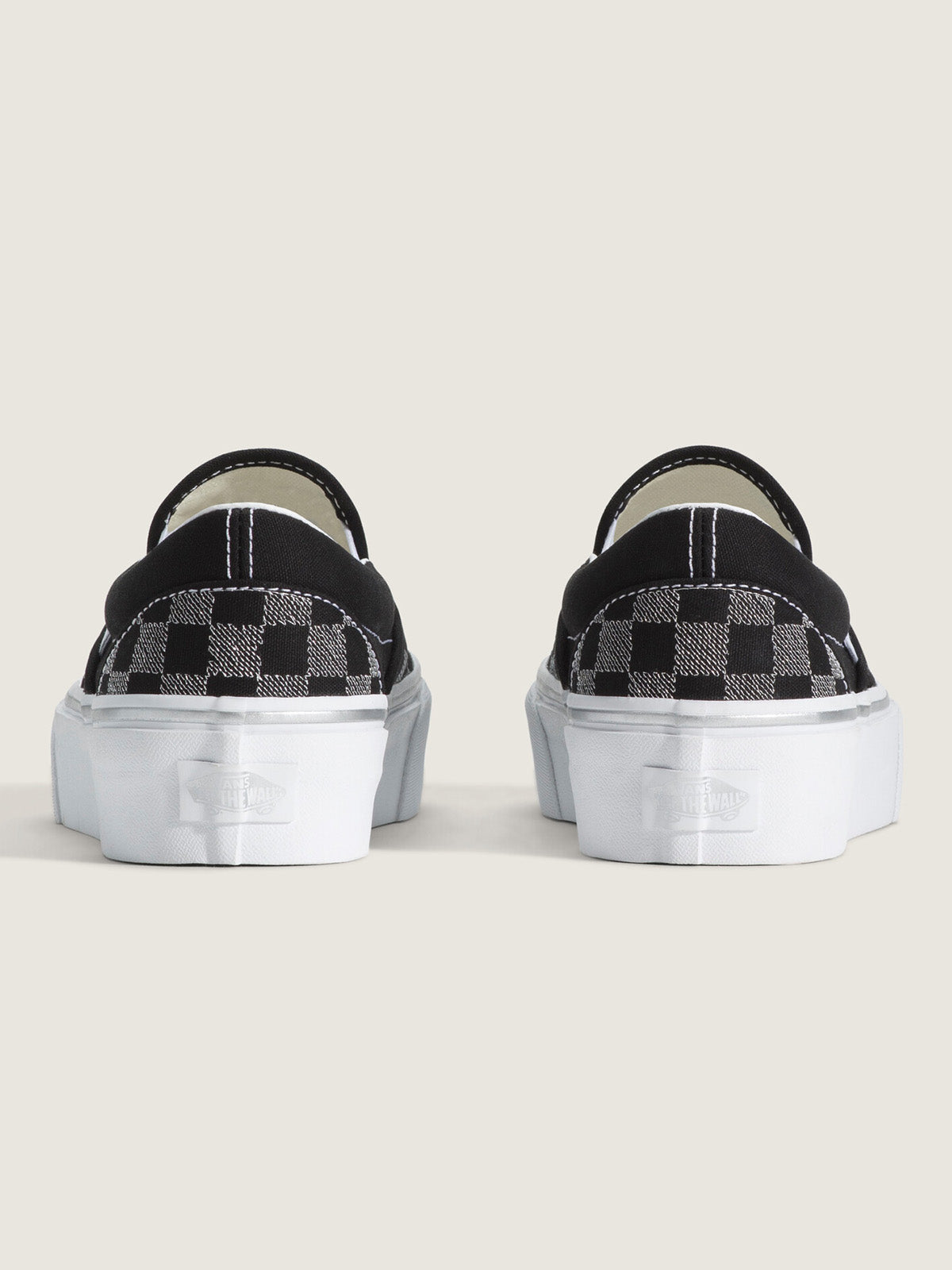 Zapatilla Mujer Slip On Platform Checker Negro Vans