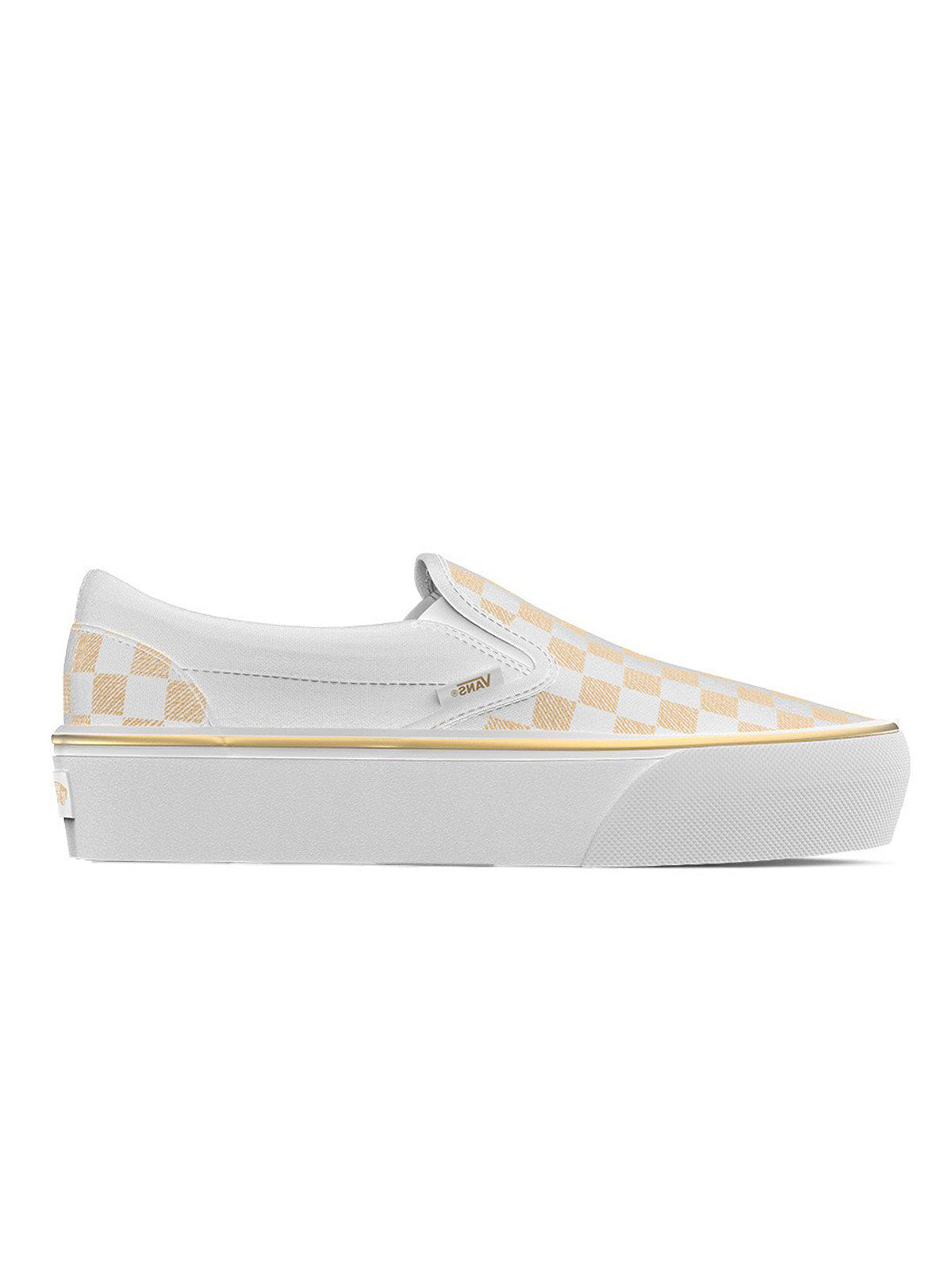 Zapatilla Mujer Slip On Checker Amarillo Vans