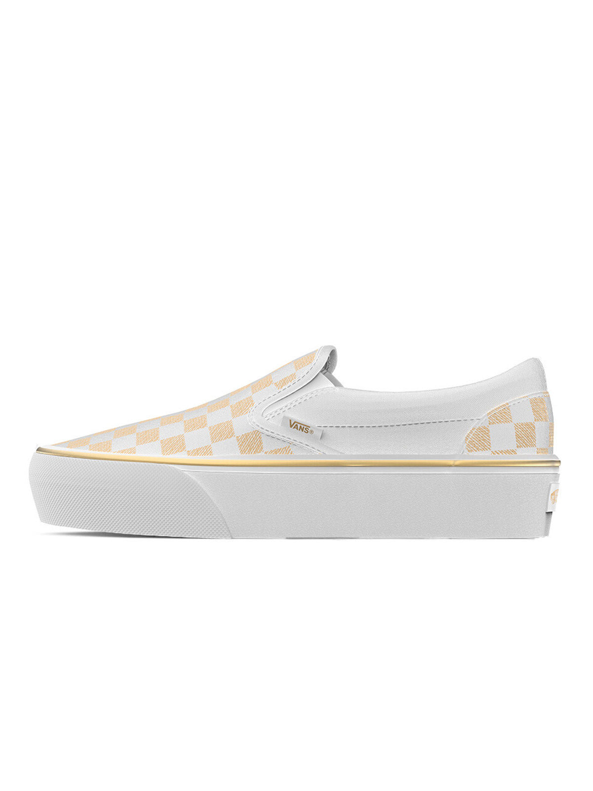 Zapatilla Mujer Slip On Checker Amarillo Vans