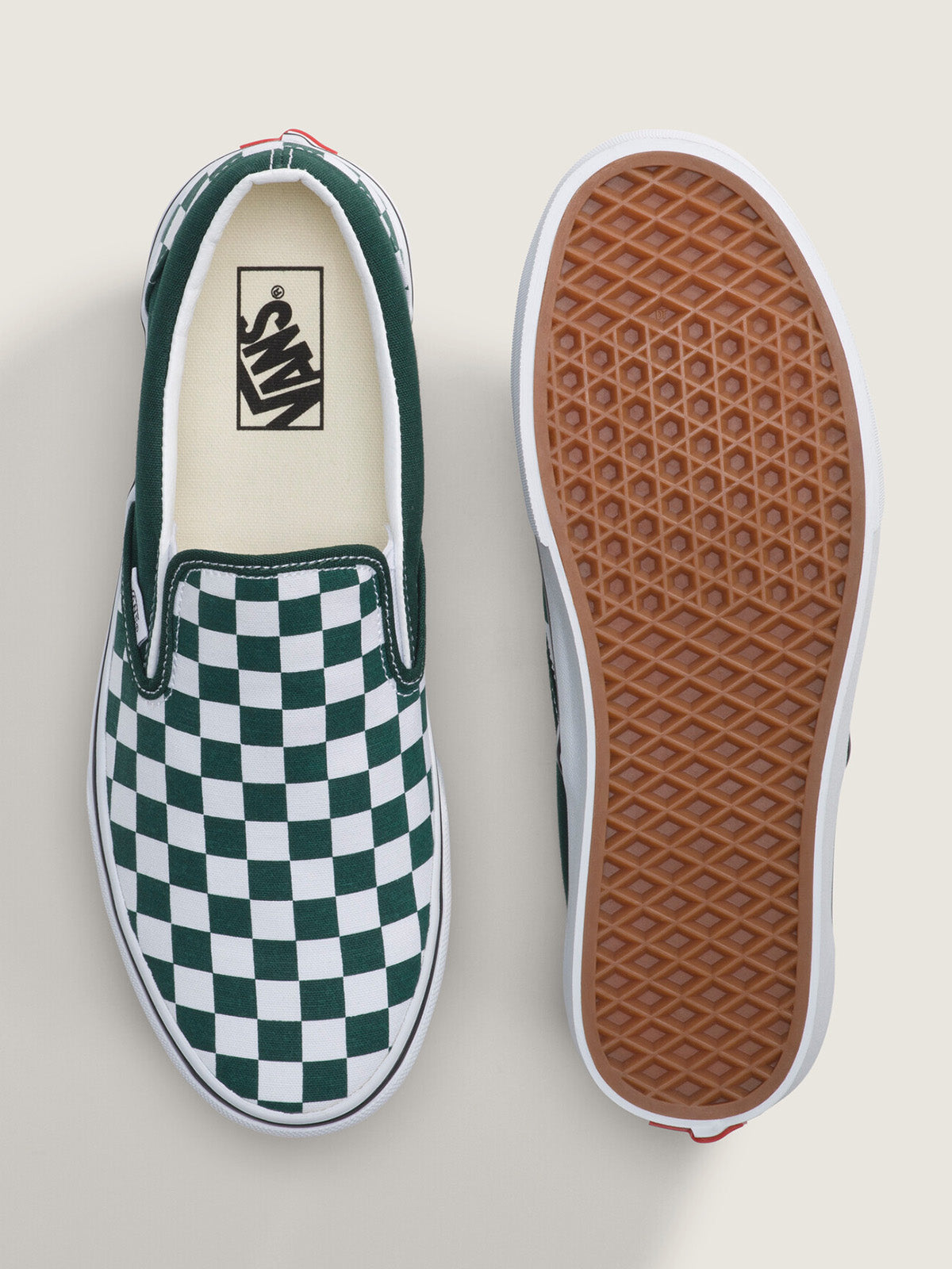 Zapatilla Adulto Slip On Checker Verde Vans
