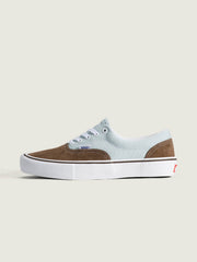 Zapatilla Vans Skate Era café con lona celeste, vista lateral