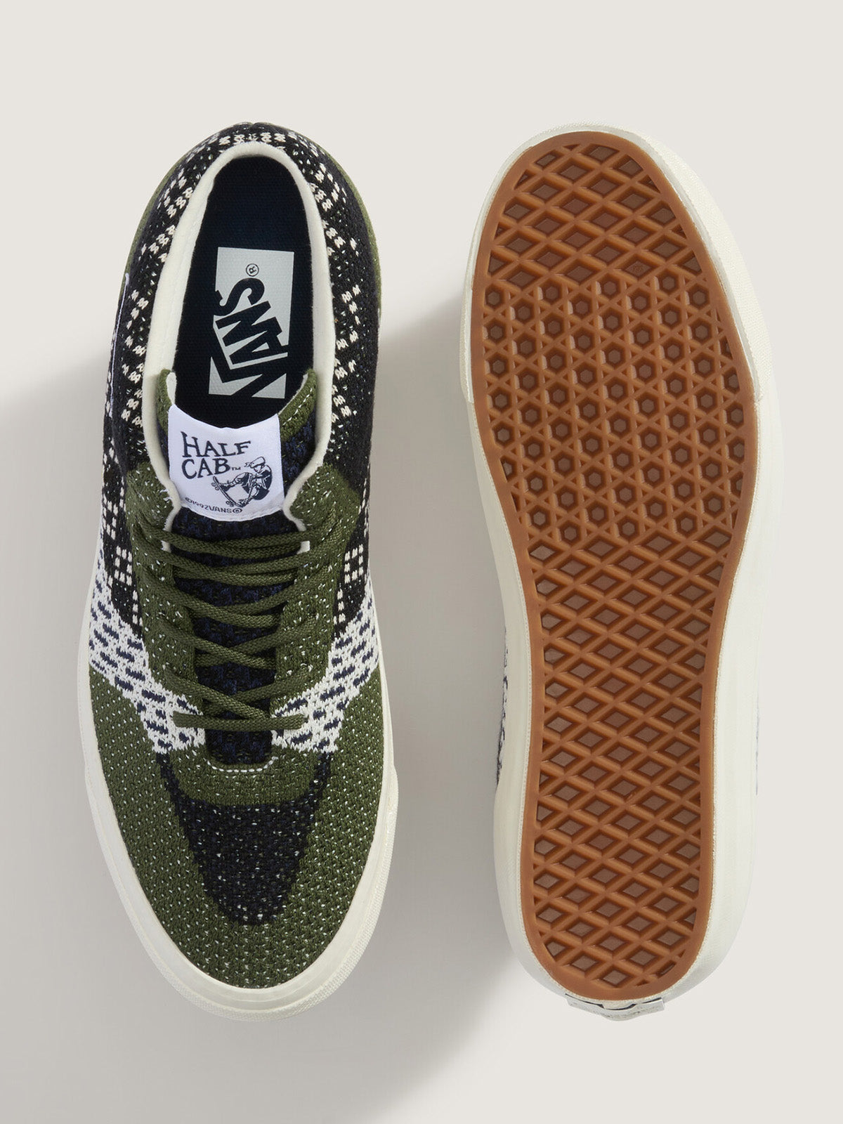 Zapatilla Hombre Skate Half Cab Premium Verde Vans