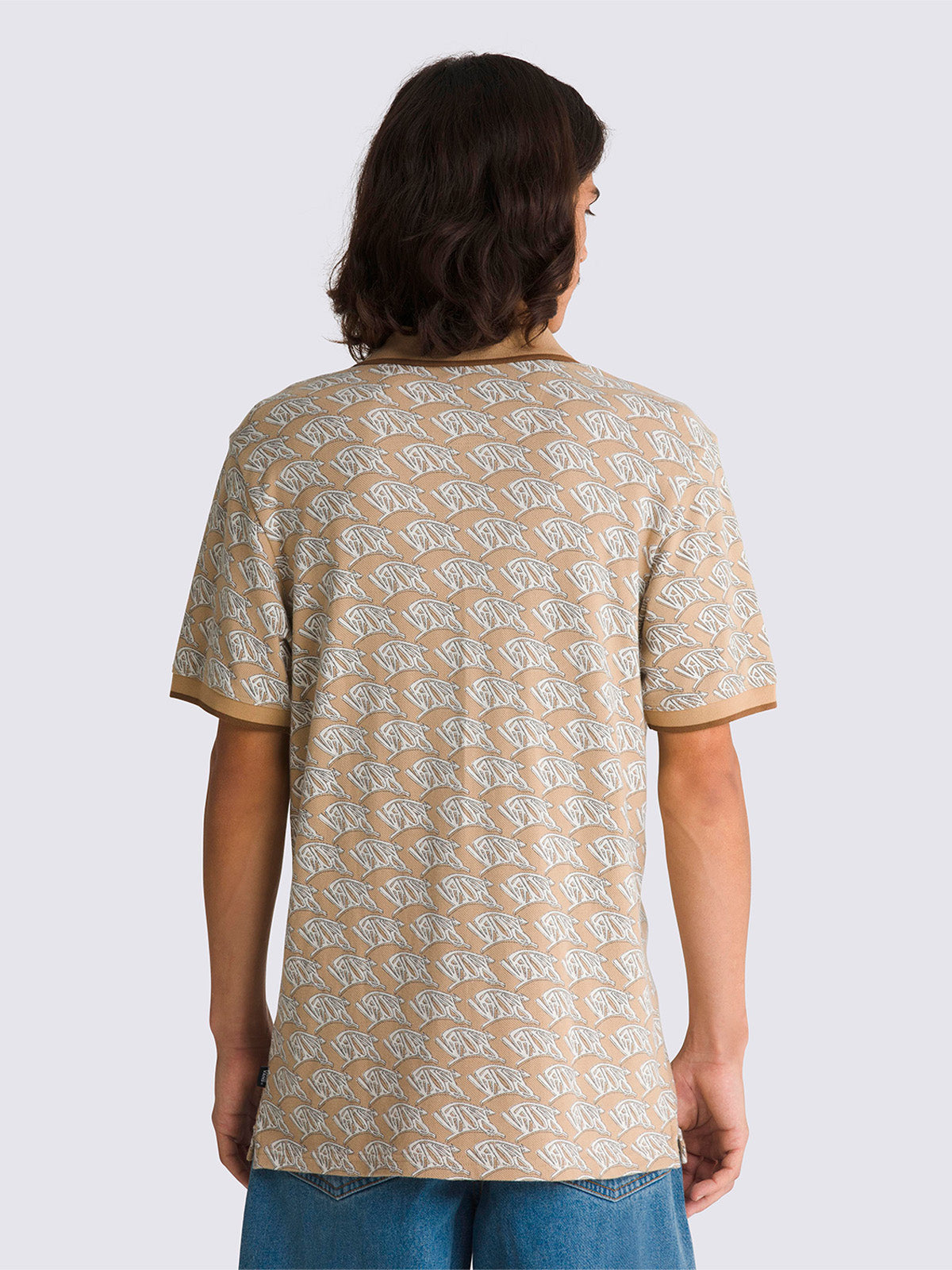 Polera M/C Hombre Lewis Mills Beige Vans