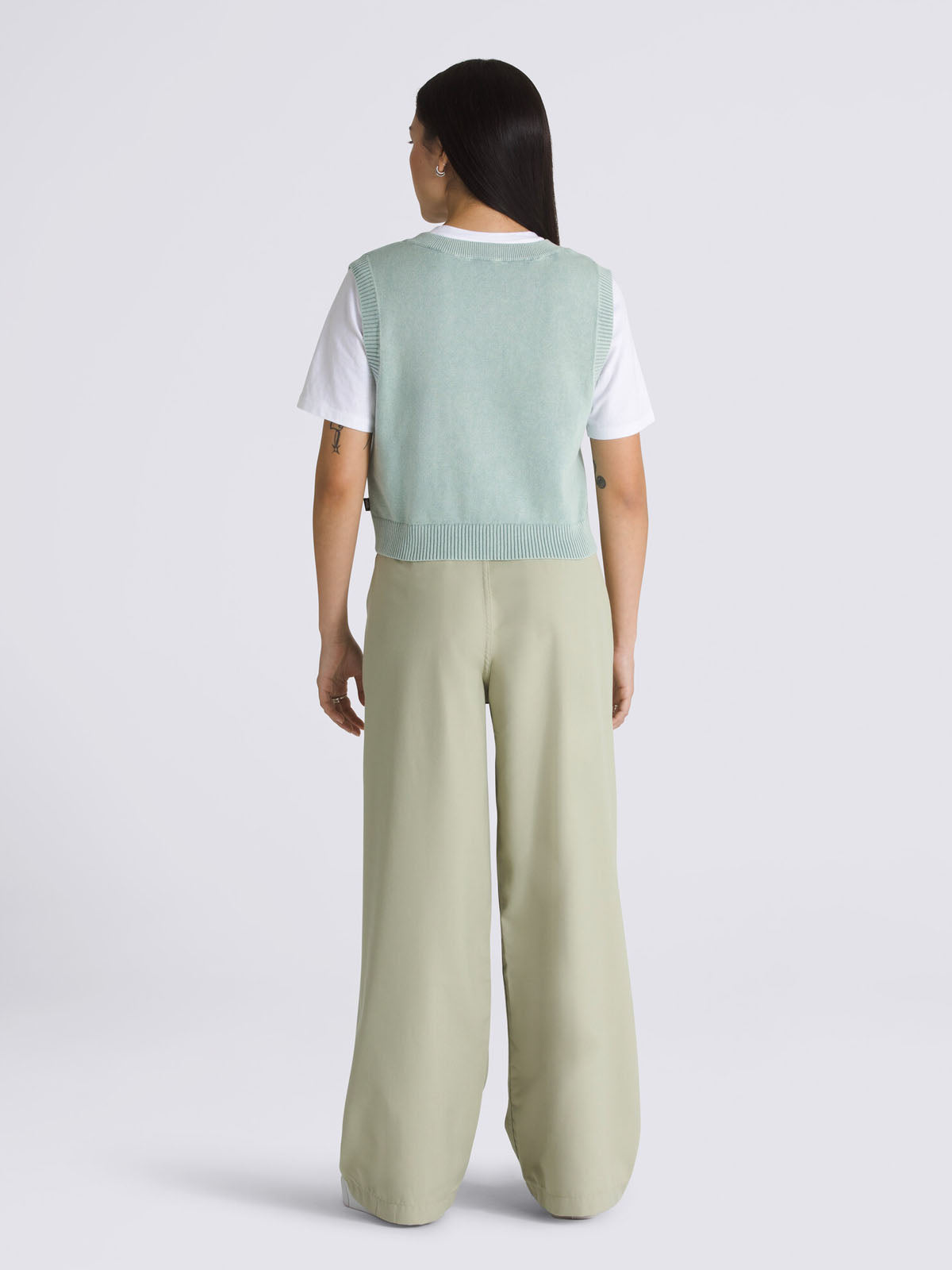 Pantalon Mujer AlDer Relaxed Pleate Beige Vans