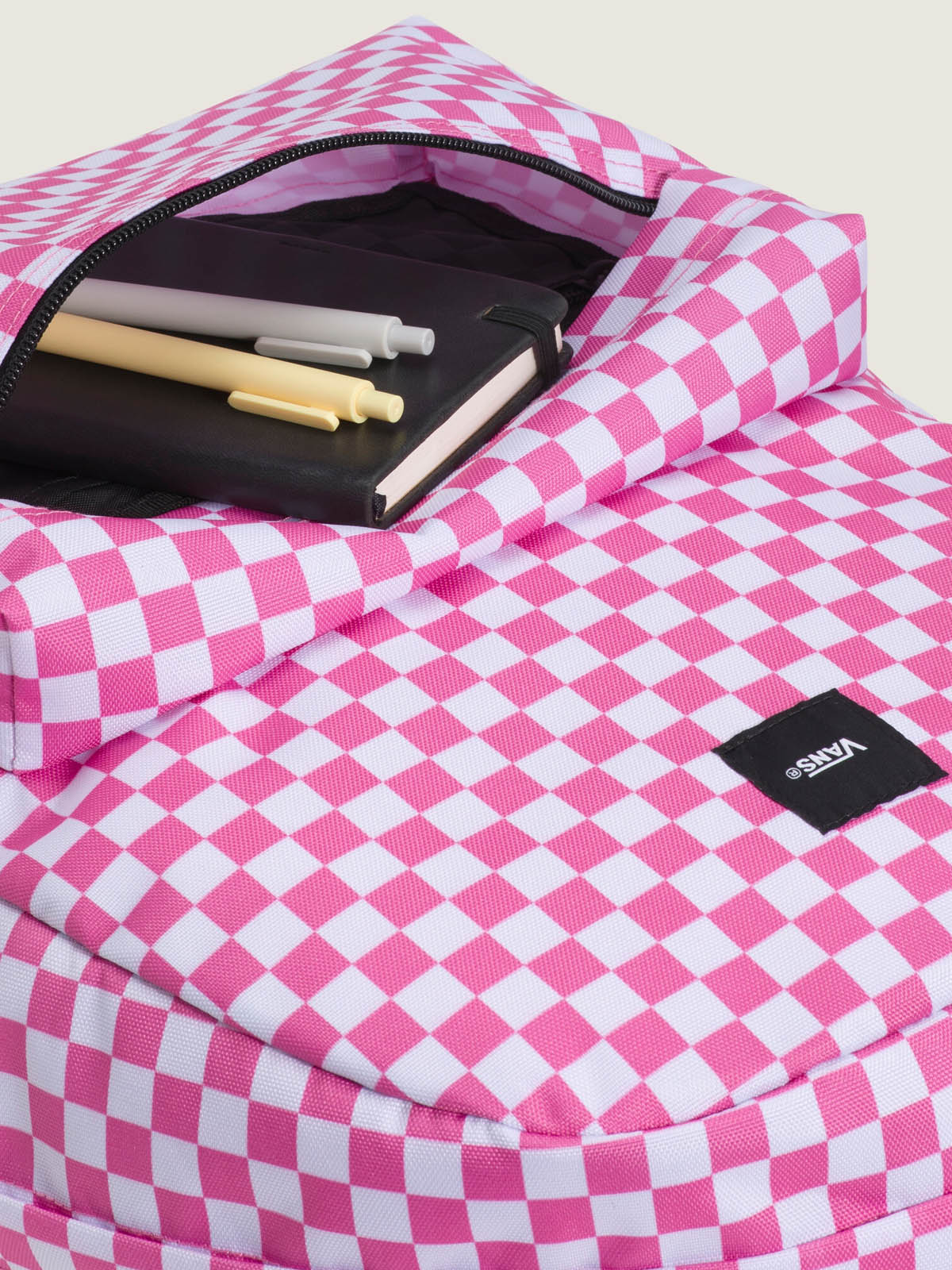 Mochila Adulto Old Skool Check Back Rosado Vans