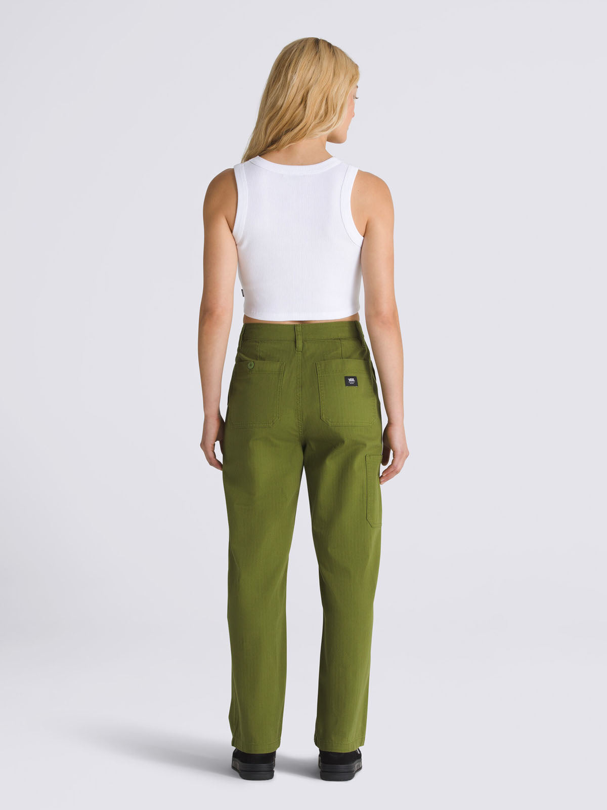 Pantalon Mujer Union Relaxed Carpen Oliva Vans