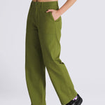 Pantalon Mujer Union Relaxed Carpen Oliva Vans