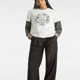 Polera M/C Mujer Earthbpund Outsized Negro Vans