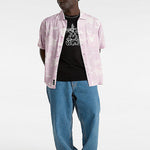 Camisa Manga Corta Hombre Vans Camp Loose Coll Morado Vans