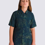 Camisa Manga Corta Nino Vans Loose Camp Coll Azul Oscuro Vans