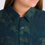 Camisa Manga Corta Nino Vans Loose Camp Coll Azul Oscuro Vans