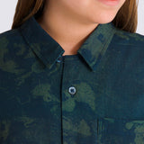 Camisa Manga Corta Nino Vans Loose Camp Coll Azul Oscuro Vans