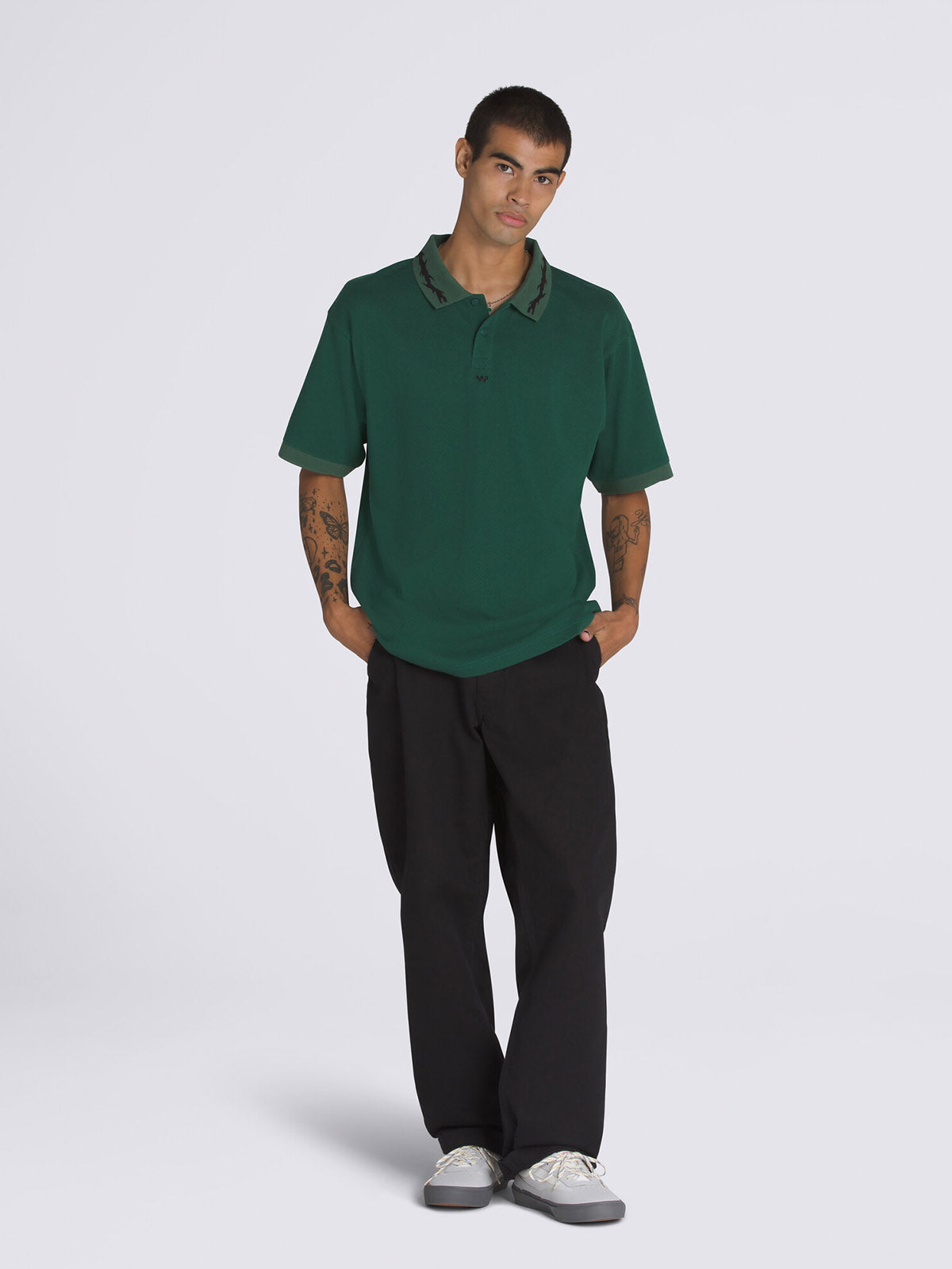 Polera M/C Hombre Skate Mesh Polo Verde Vans