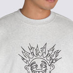 Polerón Hombre Skate Smile Gris Vans