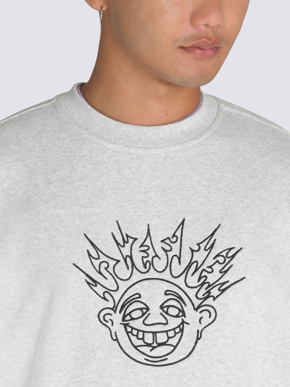 Polerón Hombre Skate Smile Gris Vans