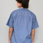 Camisa M/C Hombre Lawson Solid Wove Azul Vans