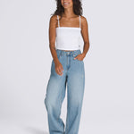 Polera M/C Mujer Drew Rib Blanco Vans