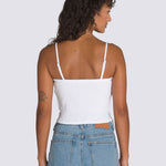 Polera M/C Mujer Drew Rib Blanco Vans