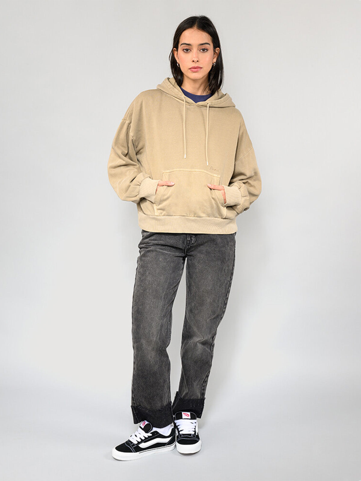 Poleron Mujer Retro Hoodie Oliva Claro Vans
