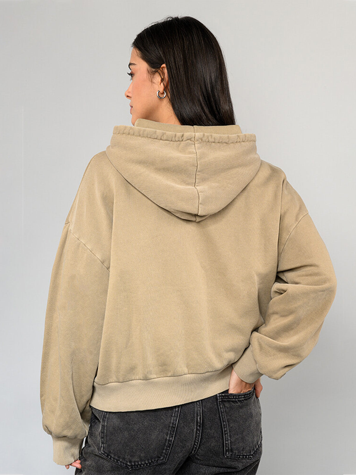 Poleron Mujer Retro Hoodie Oliva Claro Vans