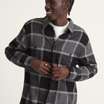 Camisa M/L Hombre Larkspur Plaid Flann Gris Vans