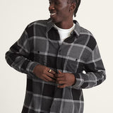 Camisa M/L Hombre Larkspur Plaid Flann Gris Vans