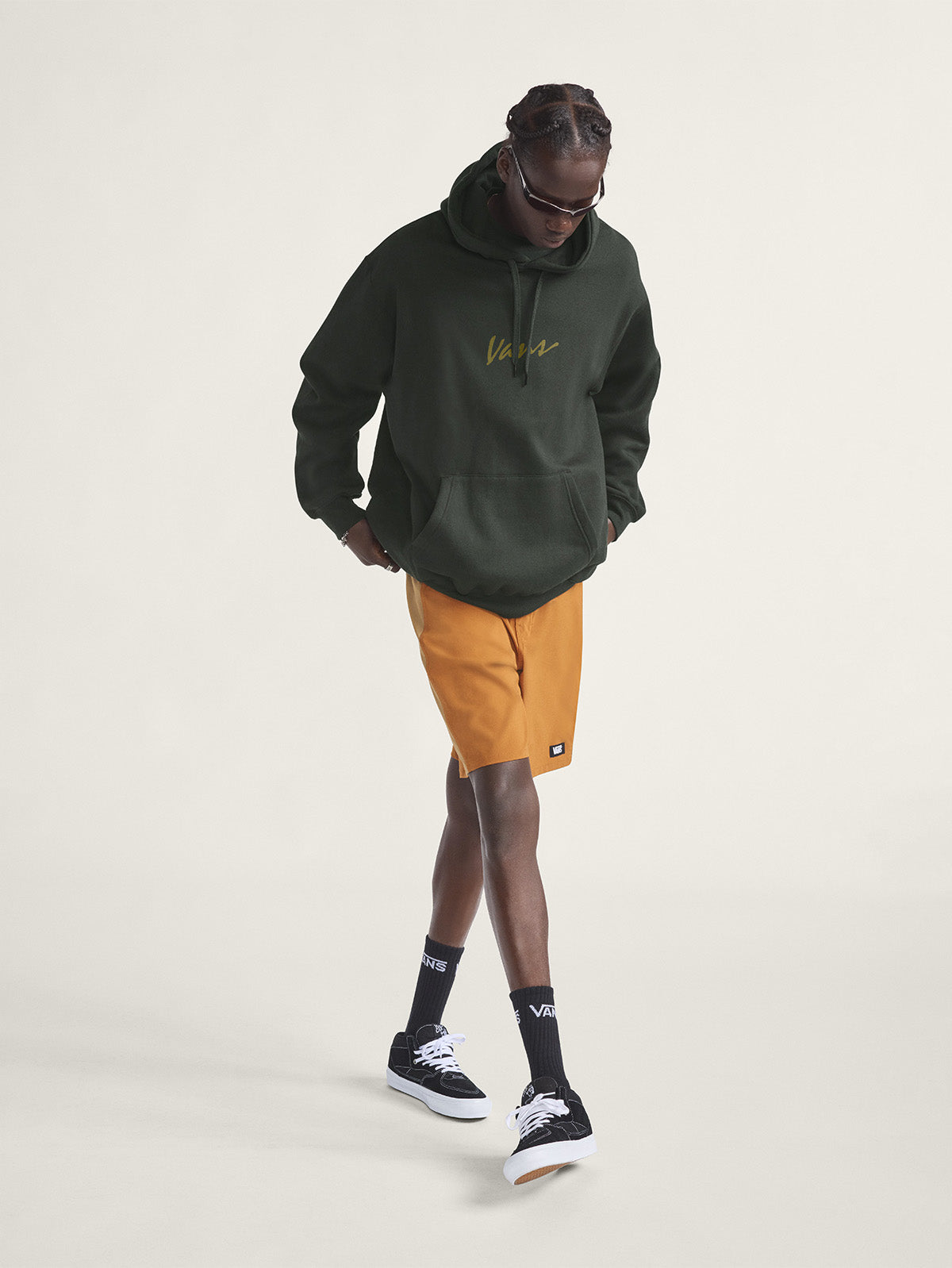 Poleron Hombre Scripted Vans Pullov Verde Vans
